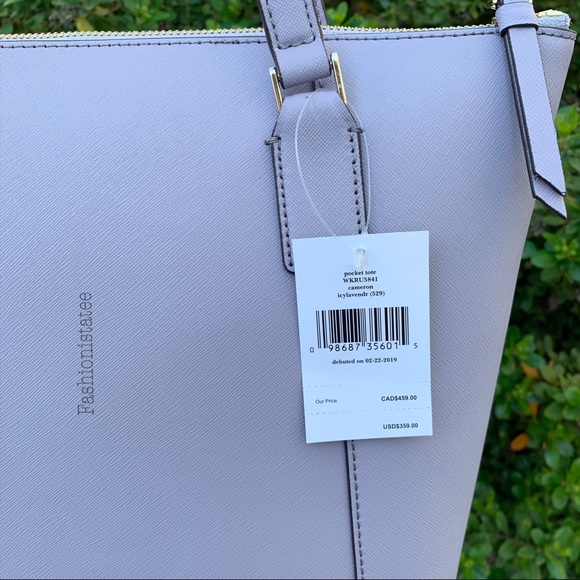 Kate spade Cameron large pocket icy lavender tote - Picture 7 of 8